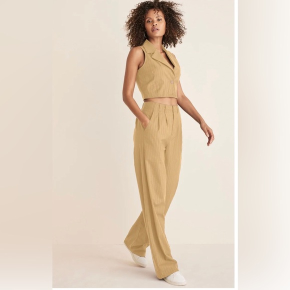 Pinstripe Wide-leg Trousers - Picture 3 of 16